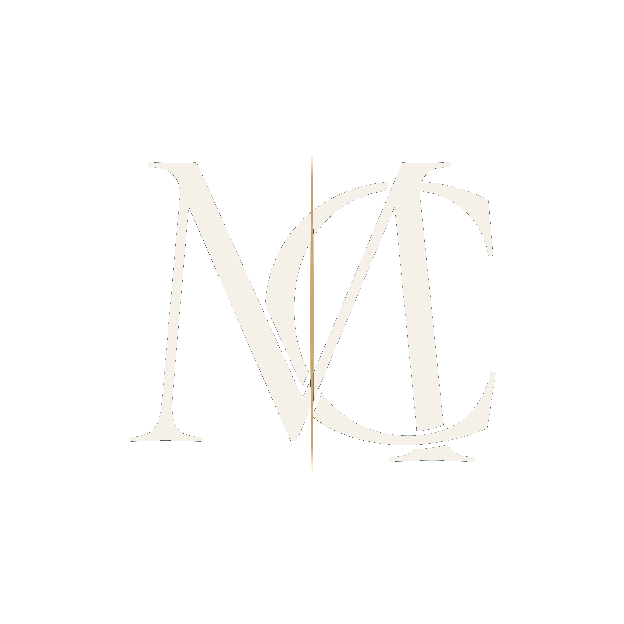 MC monogram on navy